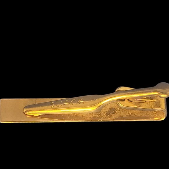 Vintage Swank Gold Tone Fleur-De-Lis Tie Clip - Picture 5 of 6